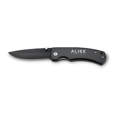 ALICK. Carbon fiber coated aluminum pocket knife